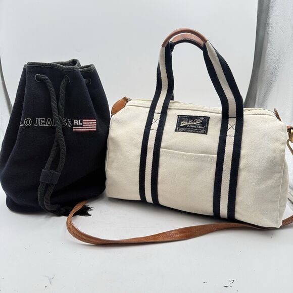 Ralph Lauren Sportsman Goods Limited Edition Canvas Bag & polo Jeans Bucket Bag - Picture 1 of 16